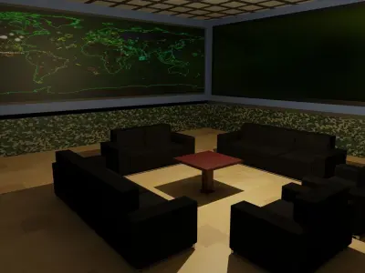 Military Base Low-poly 3D model purchase