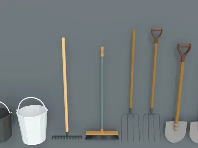 Low Poly - Tools Pack Low-poly 3D model