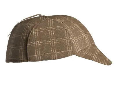 Brown Check Hat 3D model