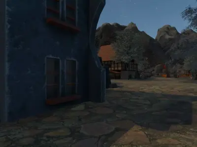 Desolate Village Ruins 3D model