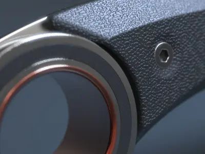 Hunting and combat modern knife 3D model