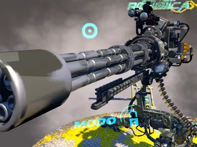 M-134 machine gun 3D model