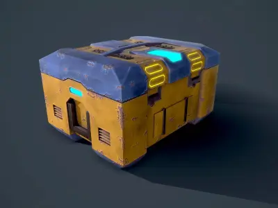 Si-Fi Box  Low-poly 3D model