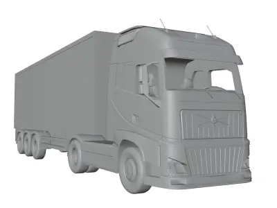 Delivery truck unbranded 3D model