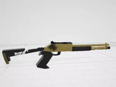 gangster gun Low-poly 3D model