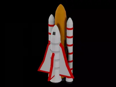 Low Poly Space Shuttle Free low-poly 3D model