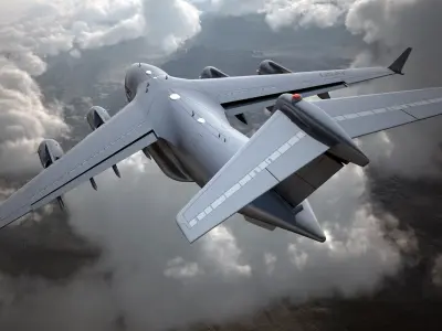 Boeing C17 Globemaster III Transport Aircraft Flight 3D model