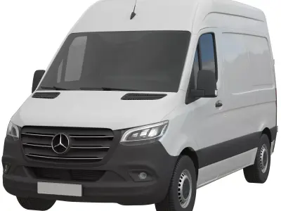 Mercedes Sprinter Detailed interior Compact High Roof 2018 3D model