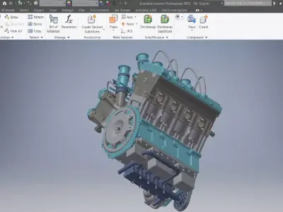 V8 Engine Block 3D Model 3D model purchase