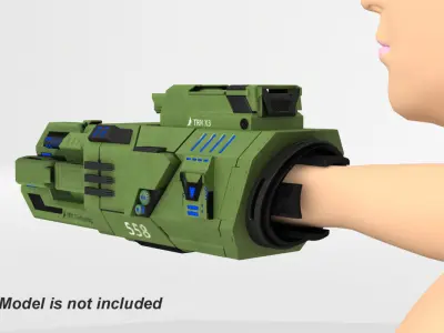 Gauntlet Gun TRN X3 3D model