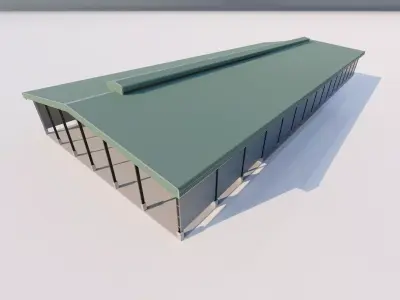 Warehouse-Warehouse Building  3D model purchase