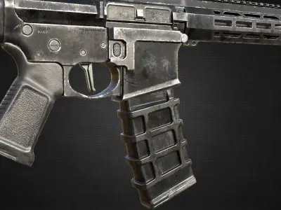 Hyper Realistic M4 - Ar15 4K Texture - Game ready Low-poly 3D model