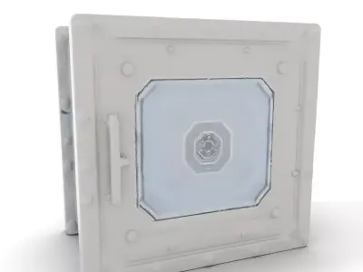 Vault Door model pack with metallic design Low-poly 3D model