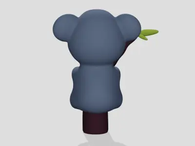 Cute koala  on a tree 3D model