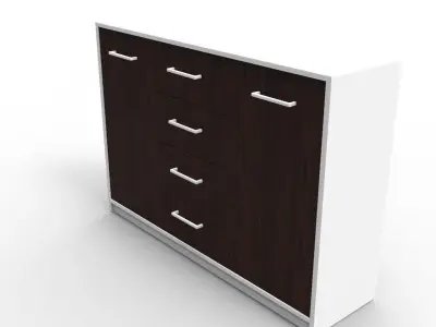 Modern Drawer Low-poly 3D model