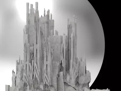 Cathedral Tower Fantasy complex 3D model