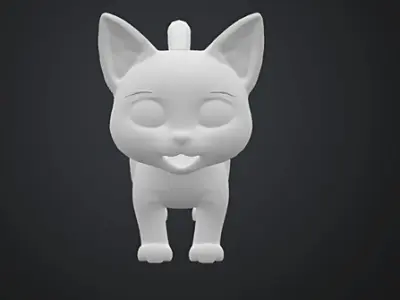 Cute Cat figure 3D print model
