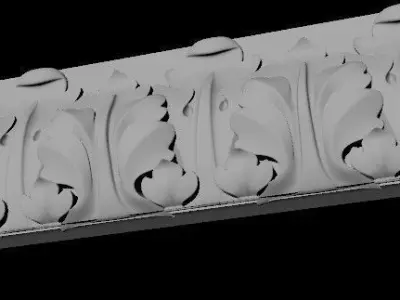 carved baguette  3D model 3