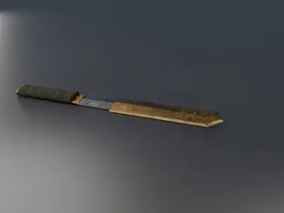 Dagger 3D Model knife Low-poly 3D model
