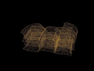 Sacks Set Low Poly Game Ready pile of pillows Low-poly 3D model