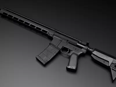 MK116 Assault Rifle High Poly Realistic Weapon 3D model
