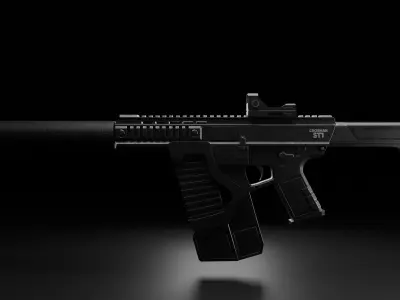 Machine gun 3D Model 3D model