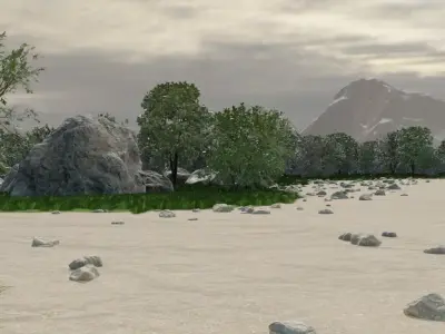 Japanese Village Landscape 3D model purchase