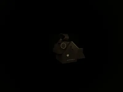 Scope device with light Low-poly 3D model