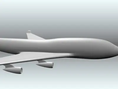 Boeing 747-400 Free low-poly 3D model