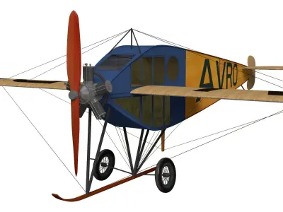 Avro Type F cabin 3D model