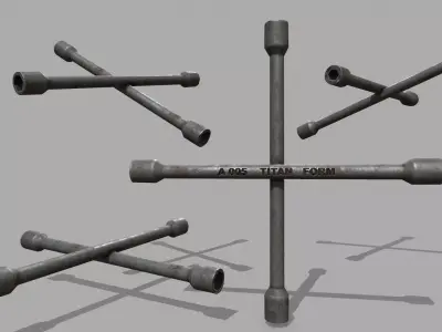  Lug Wrench Low-poly 3D model purchase