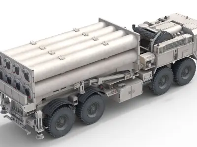 Terminal High Altitude Area Defense THAAD Low-poly 3D model