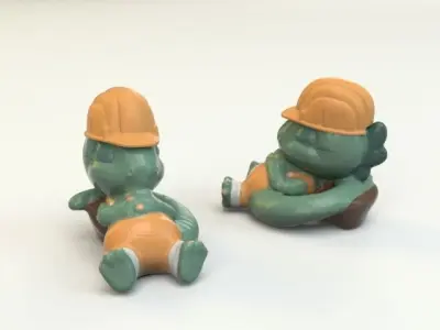 Kinder Surprise dino toy collection 3D model