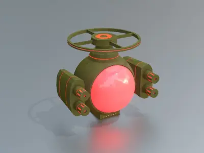 Security Drone Low-poly 3D model