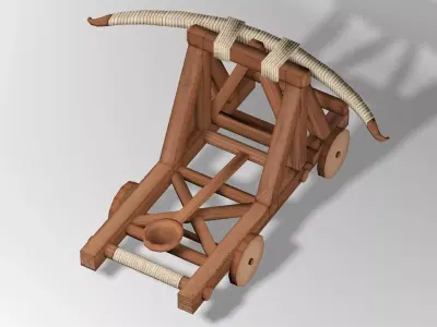 Medieval Catapult Low-poly 3D model purchase