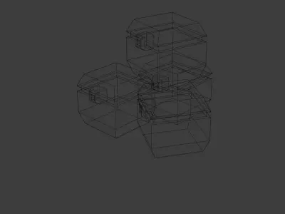 Sci Fi Painted Crates Low-poly 3D model