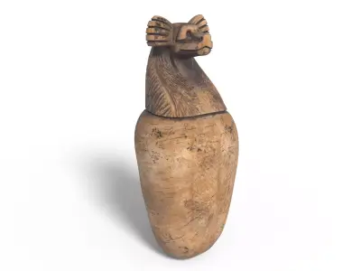 Egyptian jar 9 Low-poly 3D model