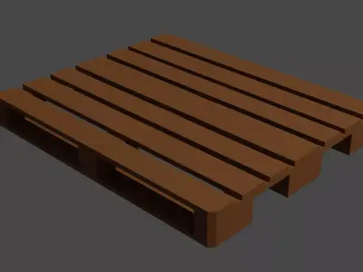 Low Poly Pallet lego brick Low-poly 3D model