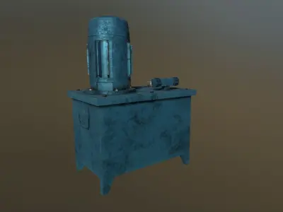 Hydraulic Power Pack Low-poly 3D model