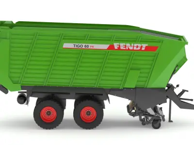 Fendt Tigo Forage Wagons 4 Wheels 3D model