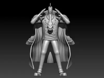 Guillotine - Marine Vice Admiral - One piece - Split part 3D print model