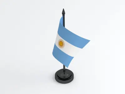 Table Flag Argentina 3D model