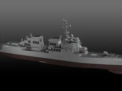 USS Jack H Lucas - Arleigh Burke Flight III 3D model