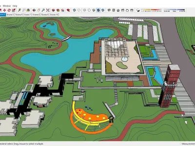 Sketchup Landscape Park 147 3D model