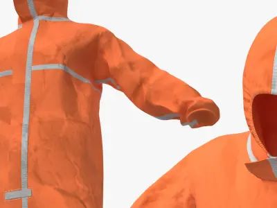  Industrial Isolation Coverall Orange 