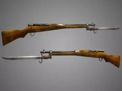 Arisaka Type 99 Rifle Low Poly 3D model