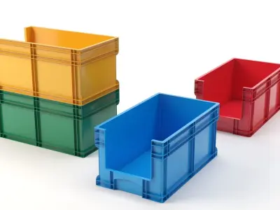 Stackable Plastic Tool Box 3D model