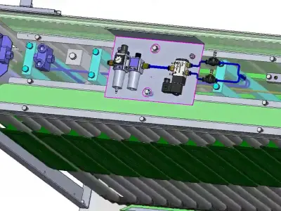 High-Speed Lane Switch Conveyor 3D model
