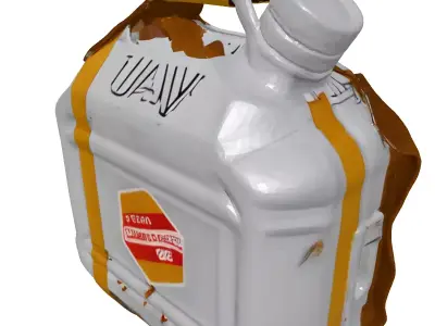 Distressed Metal Fuel Jerry Can 3D model