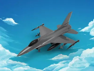 General Dynamics F-16 Fighting Falcon 3D model get